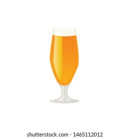 Glass of beer. Vector illustrator EPS 10.