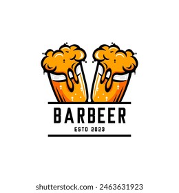Glass of beer vector on white background