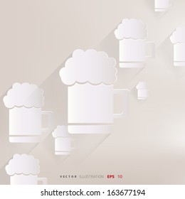 Glass of beer web icon
