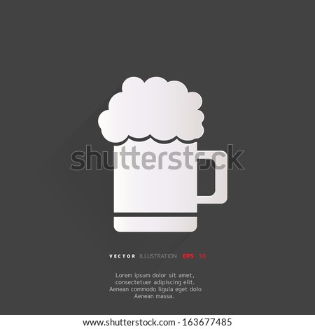 Glass of beer web icon