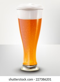 Glass of beer.Vector