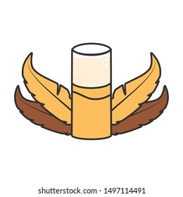 glass of beerwith feathers oktoberfest