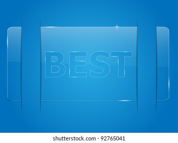 Glass best background. Vector illustration.