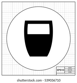 Glass with beverage