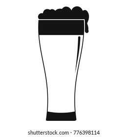 Glass of beverage icon. Simple illustration of glass of beverage vector icon for web