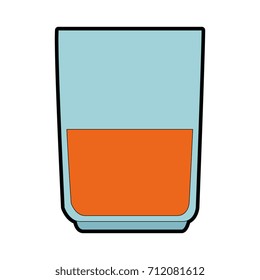 glass with beverage isolated icon