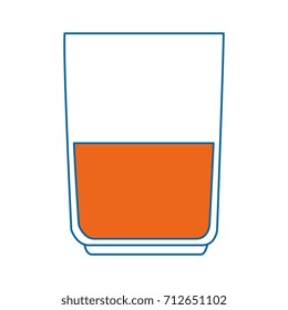 glass with beverage isolated icon