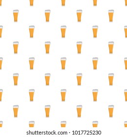 Glass of beverage pattern seamless in flat style for any design