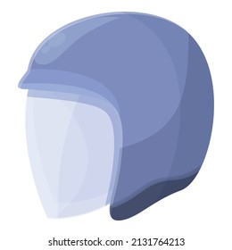 Glass Biker Helmet Icon Cartoon Vector. Motorcycle Equipment. Sport Gear