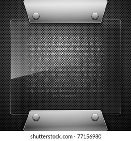 Glass billboard. Vector illustration. Eps10