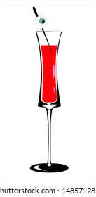 glass with blood