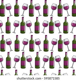 glass and blottle of wine background