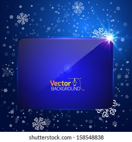 Glass blue bubble for the New Year message for your transportation company