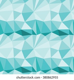 glass blue triangle seamless vector pattern background