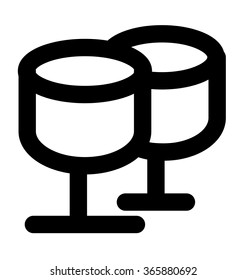 Glass Bold Line Vector Icon
