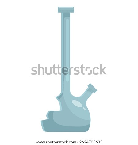 Glass bong with a broken piece at the bottom, representing the dangers and negative consequences of drug use