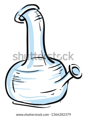 Glass bong illustration vector on white background