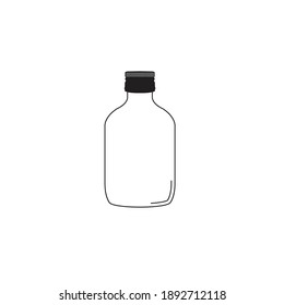 Glass Bottle 50 ml with Screw Cap