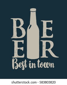 Glass bottle of beer best in town