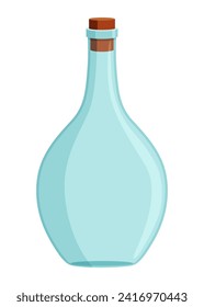 Vektorsymbol im Stil einer Glasflasche. Vektor-Blindflasche