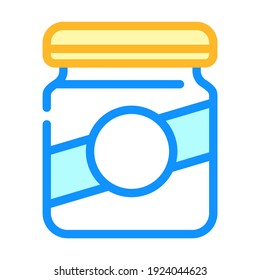 vector de icono del color de la botella de vidrio. signo del frasco de vidrio. ilustración de símbolo aislado