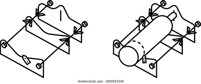 glass bottle cutter icon, vector illustration