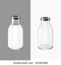 glass bottle design vector