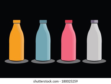 glass bottle design. vector illustration.