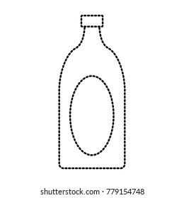 Glass bottle with drink