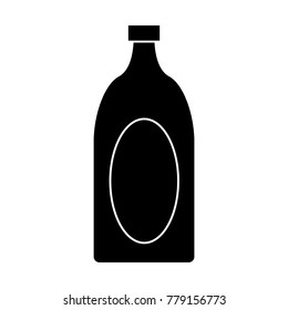 Glass bottle with drink