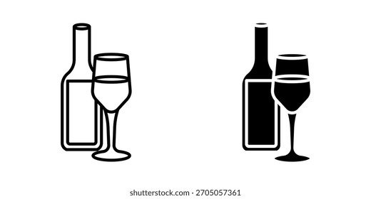  Icono de bebida de botella de vidrio icono de Vector gráfico