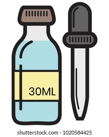 Glass Bottle with Dropper - Icon