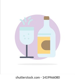 Glass, Bottle, Easter, Drink Abstract Circle Background Flat color Icon