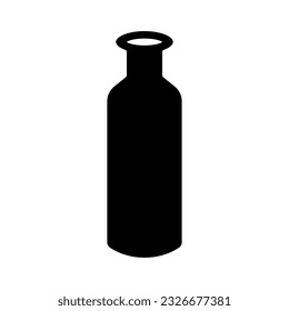 Glass bottle icon. Glass container isolated on white background. Vector Illustration.