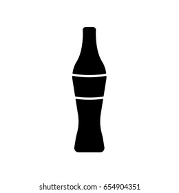 Glass bottle icon. Isolated flat symbol. Vector sign illustration on white
