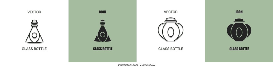 Glass bottle icon line. Glass bottle vector illustration.