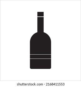 glass bottle icon logo vector design