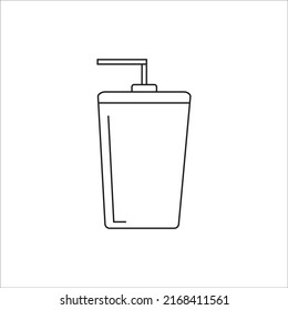 glass bottle icon logo vector design