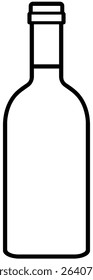 glass bottle icon minimalist art 