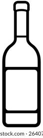 glass bottle icon minimalist art 