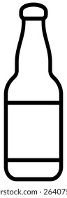 glass bottle icon minimalist art 