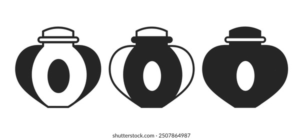 Glass bottle icon on white background. Vector logo glass bottle illustration.