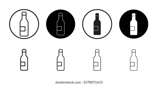 Glass bottle icon Outline vector for web ui