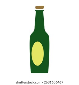 glass bottle icon, simple flat style, illustration, logo sign symbol pictogram template, for ui or ux isolated on white for mobile app, editable