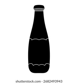 Glasflaschen-Symbol, einfacher flacher Stil, Illustration, Logo-Symbol-Piktogramm-Vorlage, für ui oder ux einzeln auf Weiß für mobile App, bearbeitbar