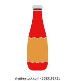glass bottle icon, simple flat style, illustration, logo sign symbol pictogram template, for ui or ux isolated on white for mobile app, editable