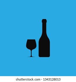 glass bottle icon vector