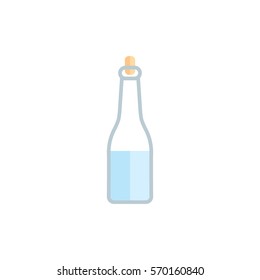 Glass bottle icon. Vector illustration.