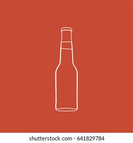 Glass bottle icon, vector illustration design. Drinks collection.