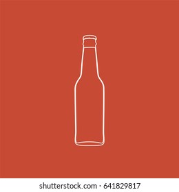 Glass bottle icon, vector illustration design. Drinks collection.